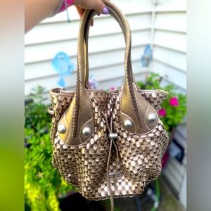 Gianfranco Ferré rare  leather rose gold  Hobo ShoulderSatchel in good condition